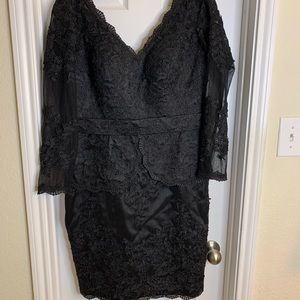 🔥Hot! Hot! Sale 🔥Elegant Formal Lace Black Dress.